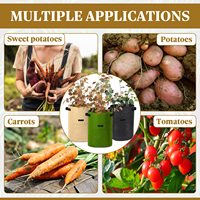 Sacs de culture de pommes de terre de 10 gallons avec rabat et poignées, pots en tissu aéré épaissi, sacs de jardinage, conteneurs de culture de pommes de terre et de légumes