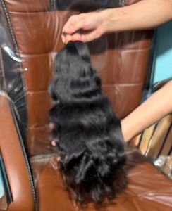 Paquete de cabello intacto con cutícula virgen de Vietnam sin procesar, doble trama dibujada, extensiones de cabello humano de templo indio crudo, vendedores a granel - Product Image 2