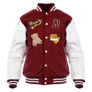 Veste de baseball en chenille brodée personnalisée pour homme, couleur et logo personnalisés, respirante et coupe-vent - Product Image 1