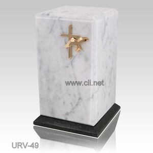 Urna de cremación de estilo americano chapada en oro de mármol negro azabache al por mayor calidad superior con diseño elegante - Product Image 3