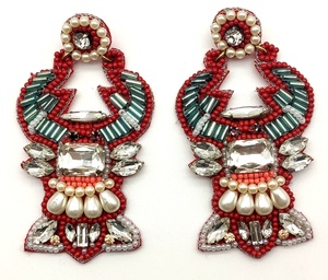 Pendientes colgantes de árbol de Navidad de alce de Papá Noel de tela bonita para mujer, joyería chapada en oro, regalos de Navidad perfectos, ¡Precio bajo ofrecido! - Product Image 2