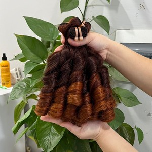 Extensions de cheveux humains vierges vietnamiens MIC HAIR BOUNCY FUNMI CURLY, boucles rebondissantes, nuances orange, cuticules alignées, donneur unique - Product Image 6
