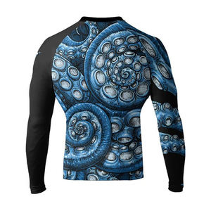 Chemise de compression personnalisée à manches courtes Logo de surf Mma Bjj Rashguards Jiu Jitsu sublimés Concevez votre propre Rash Guard personnalisé - Product Image 3