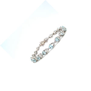 Aquamarine Tennis <b>Bracelet</b> <b>for</b> <b>Womens</b> Christmas Gift Ocean Blue <b>Crystals</b> Handmade <b>Bracelets</b> <b>for</b> <b>Women</b> Girls Valentines Day - Product Image 2