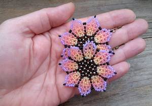 Pendientes de cuentas bohemias con flecos en cascada Andy de diseño turquesa, regalo de joyería único - Product Image 5