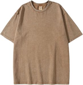 2025 camisetas Vintage de verano con cuello redondo para hombre, de gran tamaño 100% de algodón, manga corta, cuello redondo, 3D para estilo Polo, hecho en Pakistán - Product Image 1