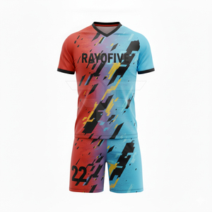 Service OEM, fabriqué au Pakistan, uniformes de football respirants imprimés 100% polyester sans manches, col en V, haute qualité, stock personnalisé - Product Image 1