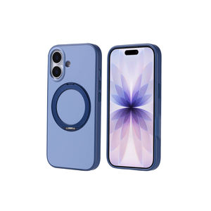 Étui de chargement magnétique Premium M-Safe pour iPhone 17 Plus, bleu marine, en silicone Proton, avec support intégré – Style Ins - Product Image 1
