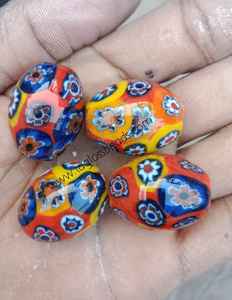 Cuentas de Vidrio de Murano Hechas a Mano de 14 mm, Técnica de Lampworking, Cuentas de Vidrio de Murano de 12 mm - Product Image 5