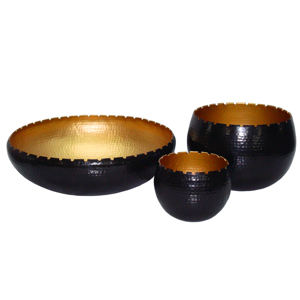 100% pur cuivre lourd noir martelé bol à mélanger bol de service en cuivre antique pour salade de bonbons usage polyvalent métal - Product Image 2