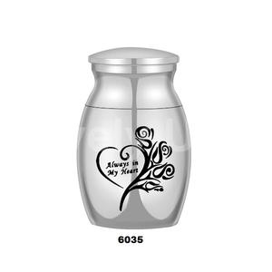 Mini-Sized Cremation Jewelry Urns <b>for</b> <b>Ashes</b> Holder Funeral Memorial Keepsake - Always in My Heart Urn With Free Velvet <b>Box</b> - Product Image 1
