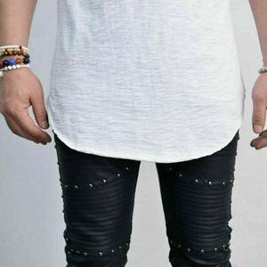 T-shirt à manches courtes en coton avec logo personnalisé disponible/stock. - Product Image 4