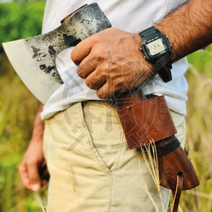 Nouveauté : hache de camping industrielle, lame en acier de haute qualité, hache Tomahawk, manche en bois de frêne enveloppé de cuir personnalisé - Product Image 4