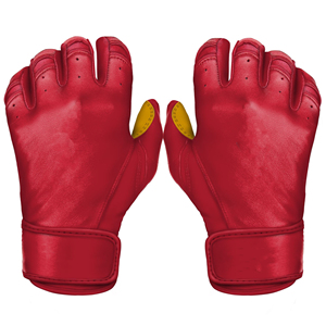 Recién llegado, guantes de bateo de béisbol de cuero genuino, superventas, guantes de bateo deportivos personalizables sin picadura - Product Image 1