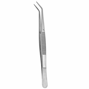 Pinzas quirúrgicas curvadas, pinzas de algodón y vendaje, pinzas quirúrgicas de Punta dentada, pinzas para Meriam - Product Image 1