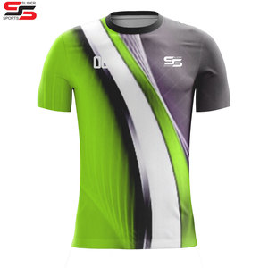 Nouvelle arrivée maillot de football sublimé vert Fluorescent impression chemise Football Club hommes maillot de football personnalisé avec numéro - Product Image 3