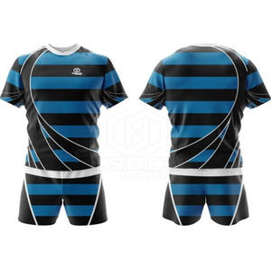 Vente en gros d'uniformes de rugby pour hommes grande taille ensembles de vêtements de football respirants et durables avec option de nom d'équipe personnalisée - Product Image 1