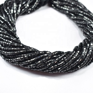 ลูกปัดพลอยสีดำธรรมชาติ Heishi ทรงสี่เหลี่ยมสำหรับทำเครื่องประดับหินหลวมขายส่ง - Product Image 6