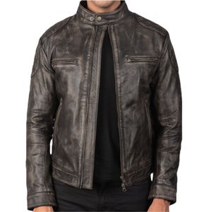 Veste pour hommes Vestes pour hommes Fabricant personnalisé Blouson bombardier en cuir long pour hommes Manteau en cuir pleine longueur de qualité supérieure - Product Image 4