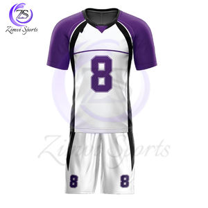 Conjunto de juego de uniforme de fútbol con bandera, Jersey y pantalones de tela transpirable ligera con impresión por sublimación de diseño personalizado - Product Image 1