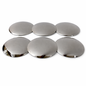 Disques ronds vierges plaqués argent en acier inoxydable de 3 pouces avec clous pour la fabrication de ceintures en cuir, la sellerie, les sacs et les accessoires – Vente en gros - Product Image 1