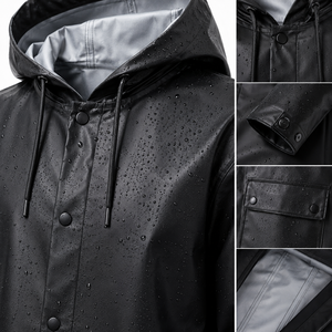 Impermeable Personalizado con Capucha Larga para Unisex |   Poliéster Ligero con PU y Características de Seguridad Reflectantes - Product Image 4