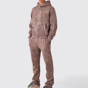 Survêtements de détresse pour hommes, de couleur unie, à prix de gros, survêtements de quantité minimale de commande bas pour hommes. - Product Image 1