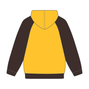 Custom Gold Body <b>Brown</b> Raglan Sleeves Pullover Hoodie 100% Cotton Soft Comfortable Fit for Streetwear and Casual Outfits hoodies - Product Image 3