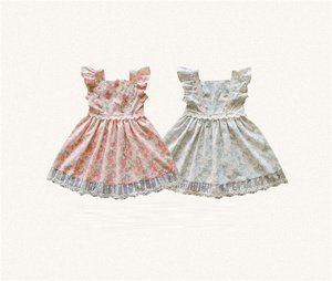 Abito Estivo 2024 per Bambine, Design Coreano con Maniche a Sbuffo e Motivi Floreali, Vestito in Cotone per Bambine da 2 a 10 Anni - Product Image 2