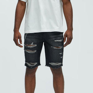 Pantalones Cortos Vaqueros Rotos para Hombre, Transpirables, con Opción de Logotipo Personalizado, Mezcla de Algodón, Diseño Moderno con Cierre de Botones, Precio Económico - Product Image 5