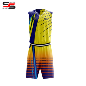 Maillot de basket-ball en polyester 100% de haute qualité en gros, imprimé par transfert thermique personnalisé, respirant, antibactérien, réversible - Product Image 2
