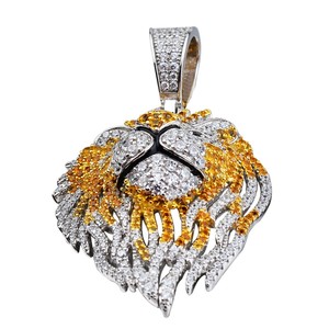 Colgante de Diamante VVS Personalizado con Forma de León, Chapado en Oro Blanco de 14k y 18k, Estilo Hip Hop Iced para Hombre y Mujer - Product Image 6