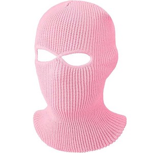 หน้ากากไหมพรม2รูสำหรับผู้ชายหน้ากากสกีใส่สบายและอบอุ่นแบบถักหน้ากากระบายอากาศได้ดีใช้ได้ทั้งชายและหญิงปรับแต่งโลโก้ได้ตามต้องการ - Product Image 3