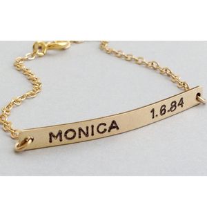 Pulsera de barra de nombre delicado de Plata de Ley 925, pulsera fina personalizada, joyería llamativa - Product Image 4
