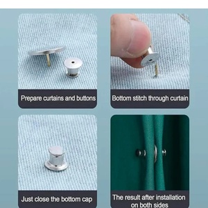 Hebilla Magnética para Cortinas, Previene la Fuga de Luz, Cierre de Acero Inoxidable Plateado Pulido, Sin Herramientas, Imán Fuerte Extraíble - Product Image 4