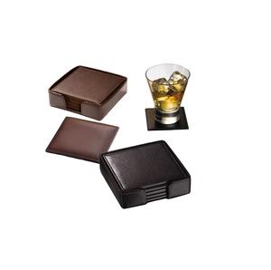Diseño de posavasos de cuero recién llegado con soporte en el mercado de la India y posavasos de cuero personalizado de uso hecho a mano - Product Image 5