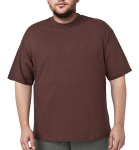 Camiseta ecológica de talla grande para hombre con hombros descubiertos, servicio OEM, precio al por mayor, instalaciones de producción a granel de Bangladesh - Product Image 4