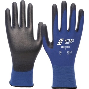Gants de protection NITRAS Taille 10 Bleu/Noir EN 388 PPE Catégorie II Équipement de protection pour le jardin Pack Taille 12 - Product Image 1