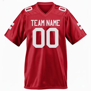 Vente en gros de maillots de football américain personnalisés chemises de rugby respirantes cousues en maille uniformes de sublimation vêtements d'équipe pour la pratique du match - Product Image 4