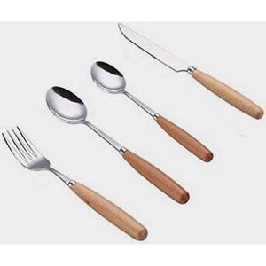 New Thick Long Half Hammered Handle Stainless Steel Royal Silver Plated Silverware Spoon Fork and Knife Cutlery Set - Product Image 5