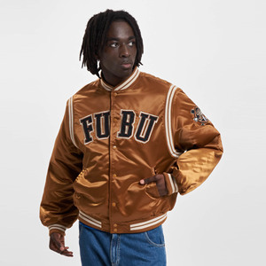 Veste universitaire en satin de polyester pour homme, coupe-vent imperméable à col montant, avec logo et nom d'équipe personnalisés, idéale pour l'automne - Product Image 3