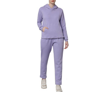 Ensemble de survêtement d'hiver pour femmes, deux pièces, vêtements de sport décontractés, jogging, sweat-shirt et pantalon assortis, logo personnalisé, tenue de sport imprimée - Product Image 1