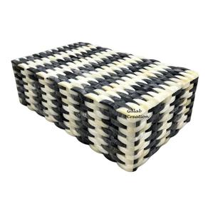 Handcrafted Black and <b>White</b> Resin Inlay Jewelry Storage <b>Box</b> Elegant Decorative Organizer for Rings, Earrings, and Keepsakes - Product Image 3