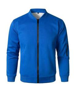 Veste décontractée en microfibre à col en V pour hommes avec fermeture à glissière Printemps et automne - Product Image 1