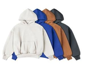 Nouveaux hommes élégants hiver poids lourd surdimensionné bouffée impression 100% coton grande taille Logo personnalisé sweats à capuche pour hommes - Product Image 3
