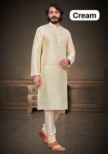 Kurta traditionnel en soie pour hommes par exportateur en gros Fabzone - Product Image 4