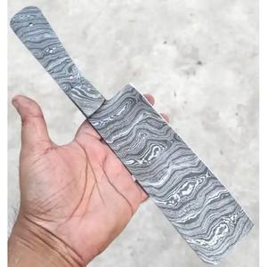 Custom Handmade 9-Inch Damascus Steel Chef Cleaver Knife with Unique <b>Leather</b> Sheath Beautiful Handle Customizable Supported - Product Image 2
