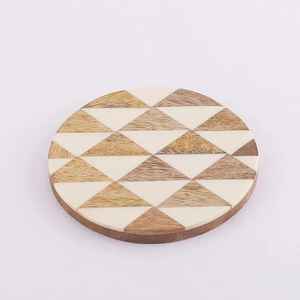 Juego de posavasos Nature Fusion, diseño de madera incrustada en resina, alfombrillas de madera de resina personalizadas, juego de regalo Premium - Product Image 5