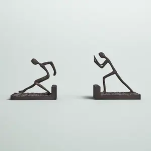 Estatua Decorativa de Animal Religioso de Aluminio Chapado en Oro de Lujo, Decoración de Mesa Contemporánea, Escultura Moderna Pulida Hecha a Mano - Product Image 1