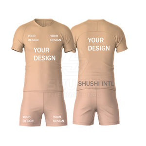 Ensemble de survêtement d'entraînement de football avec logo personnalisé, respirant, pour l'échauffement, vêtements de sport, manches courtes, uniforme d'entraînement de football pour hommes - Product Image 6